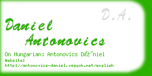 daniel antonovics business card